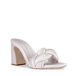 New Loeffler Randall Freya Cream Braided Curve Mule